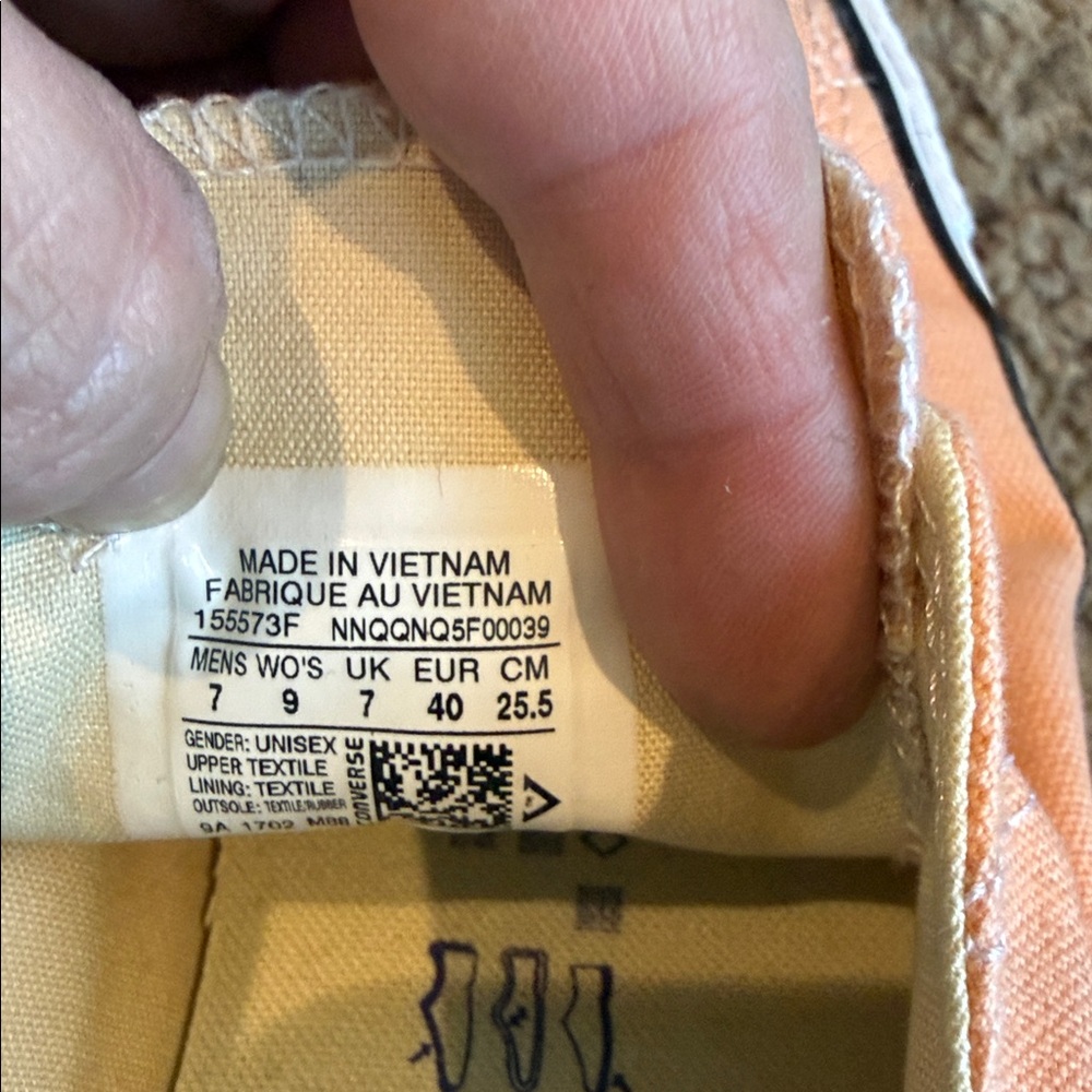 Converse Peach Canvas Sneakers - Picture 3 of 3